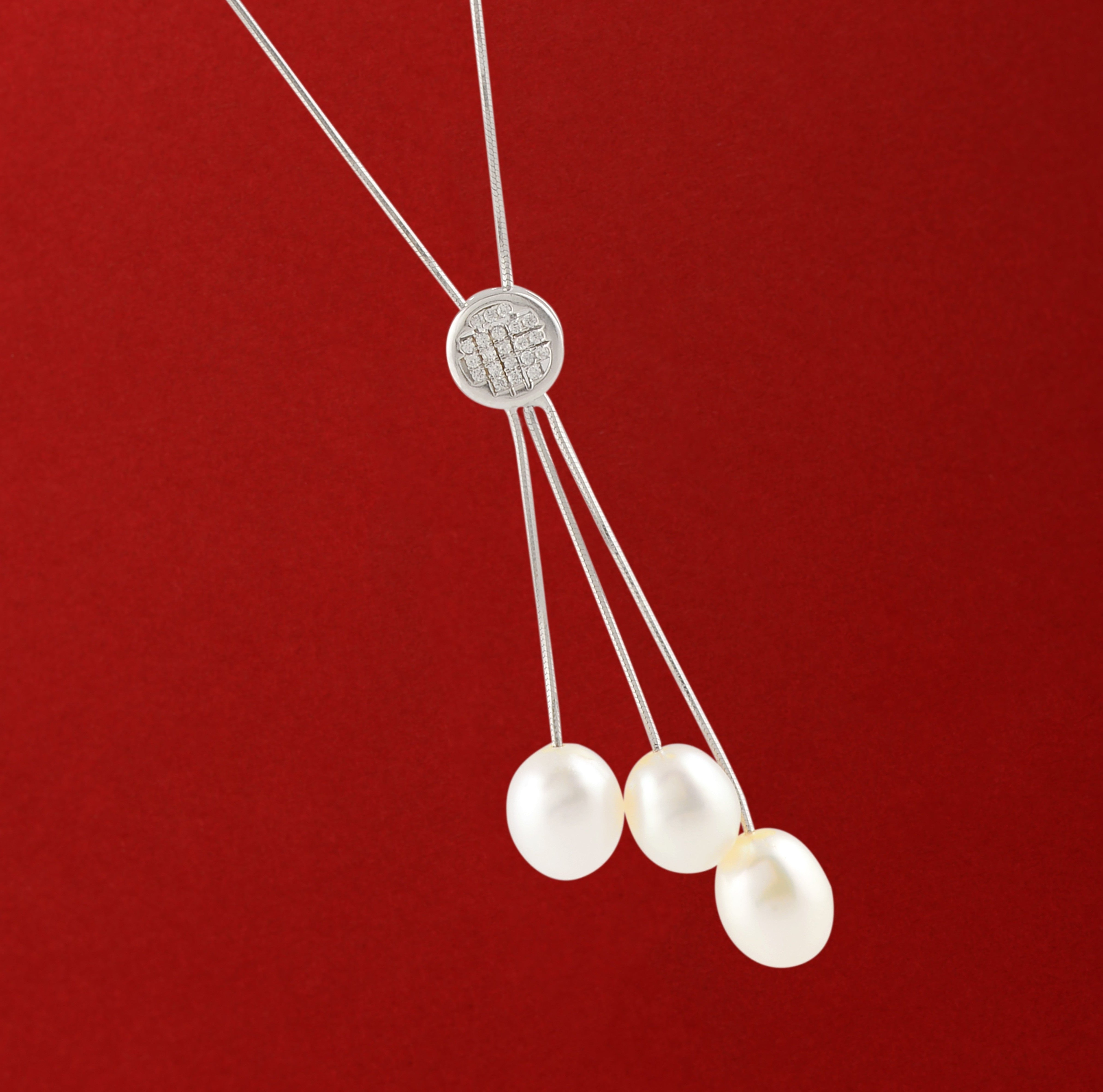 Triple Drop (Pearl Pendant Necklace)
