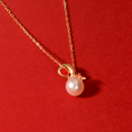 Soft Knot pearl (pearl pendant necklace)