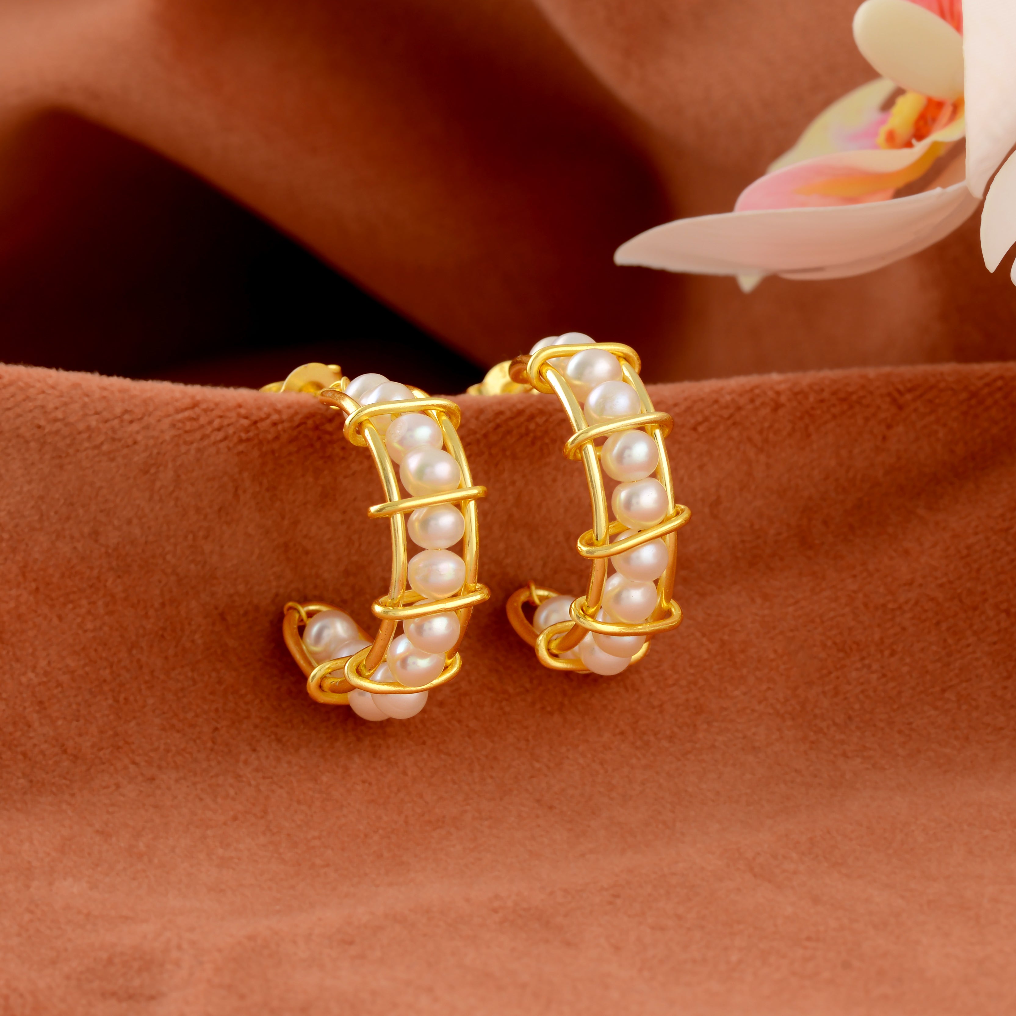 Freshwater Cultured Pearl Hoop Earrings