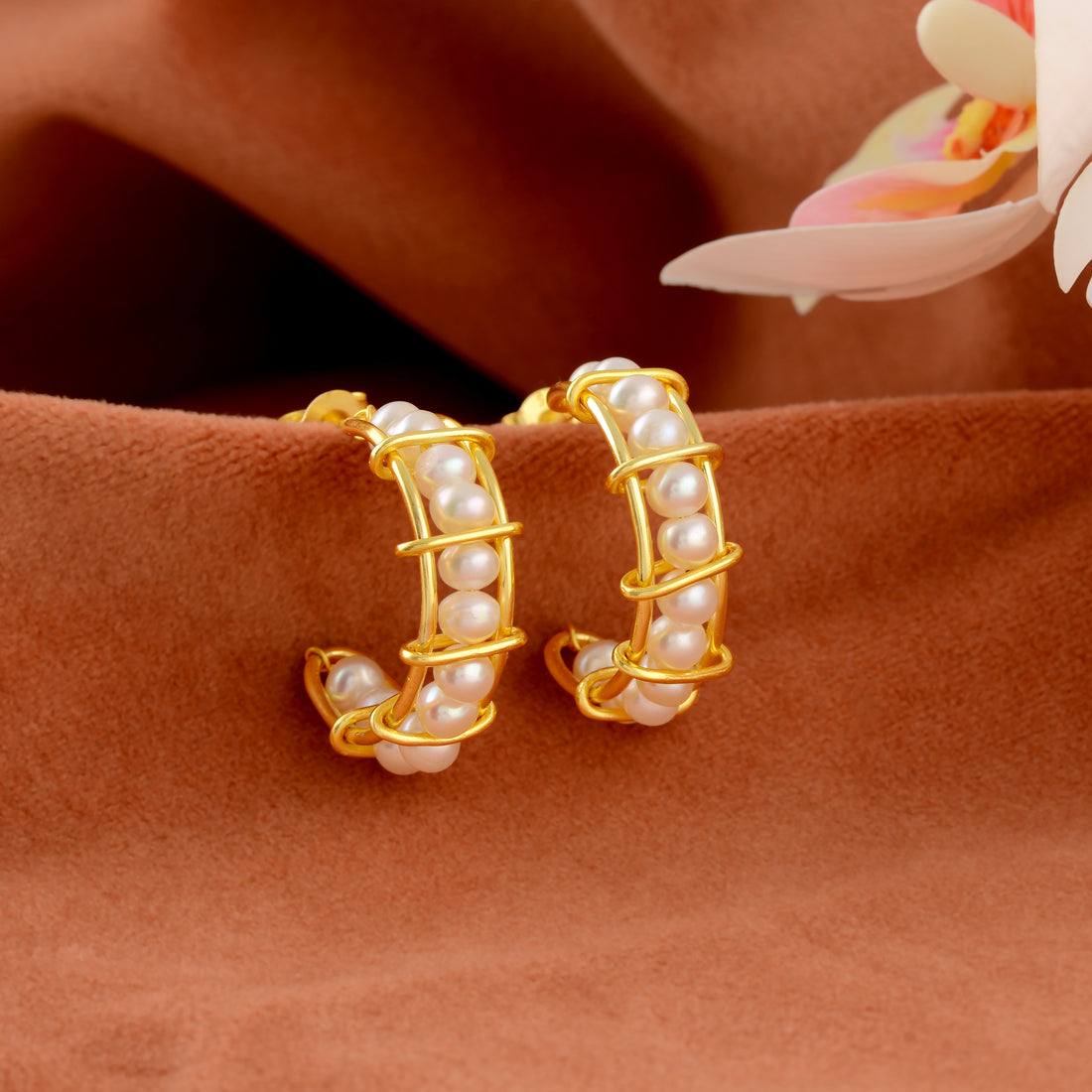 Freshwater Cultured Pearl Hoop Earrings