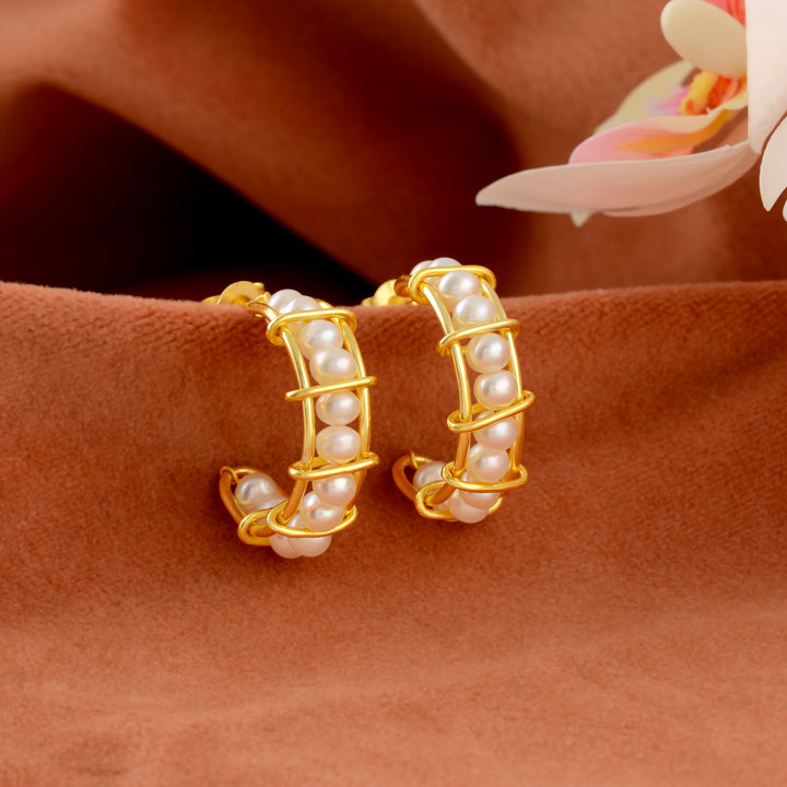 Freshwater Cultured Pearl Hoop Earrings