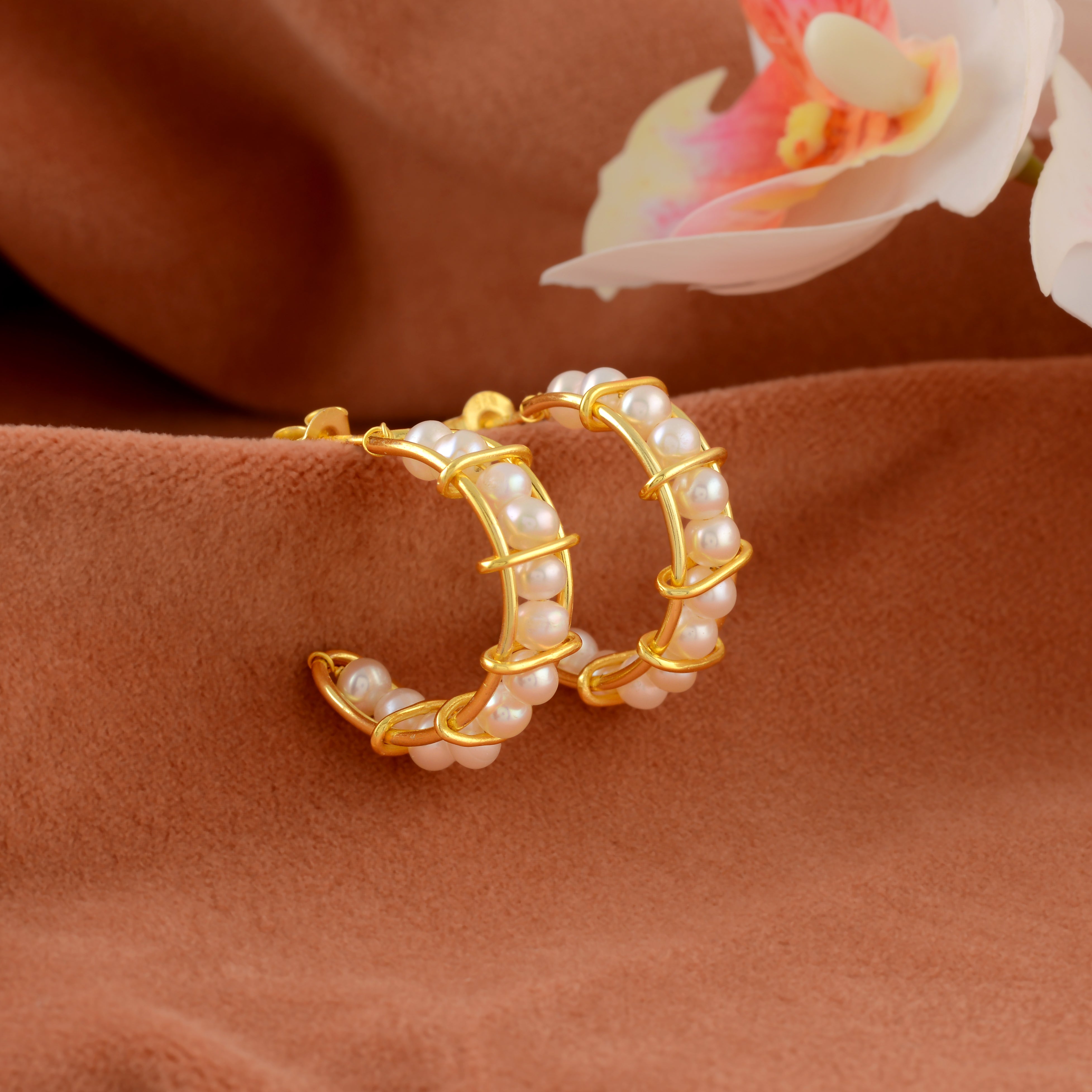 Freshwater Cultured Pearl Hoop Earrings