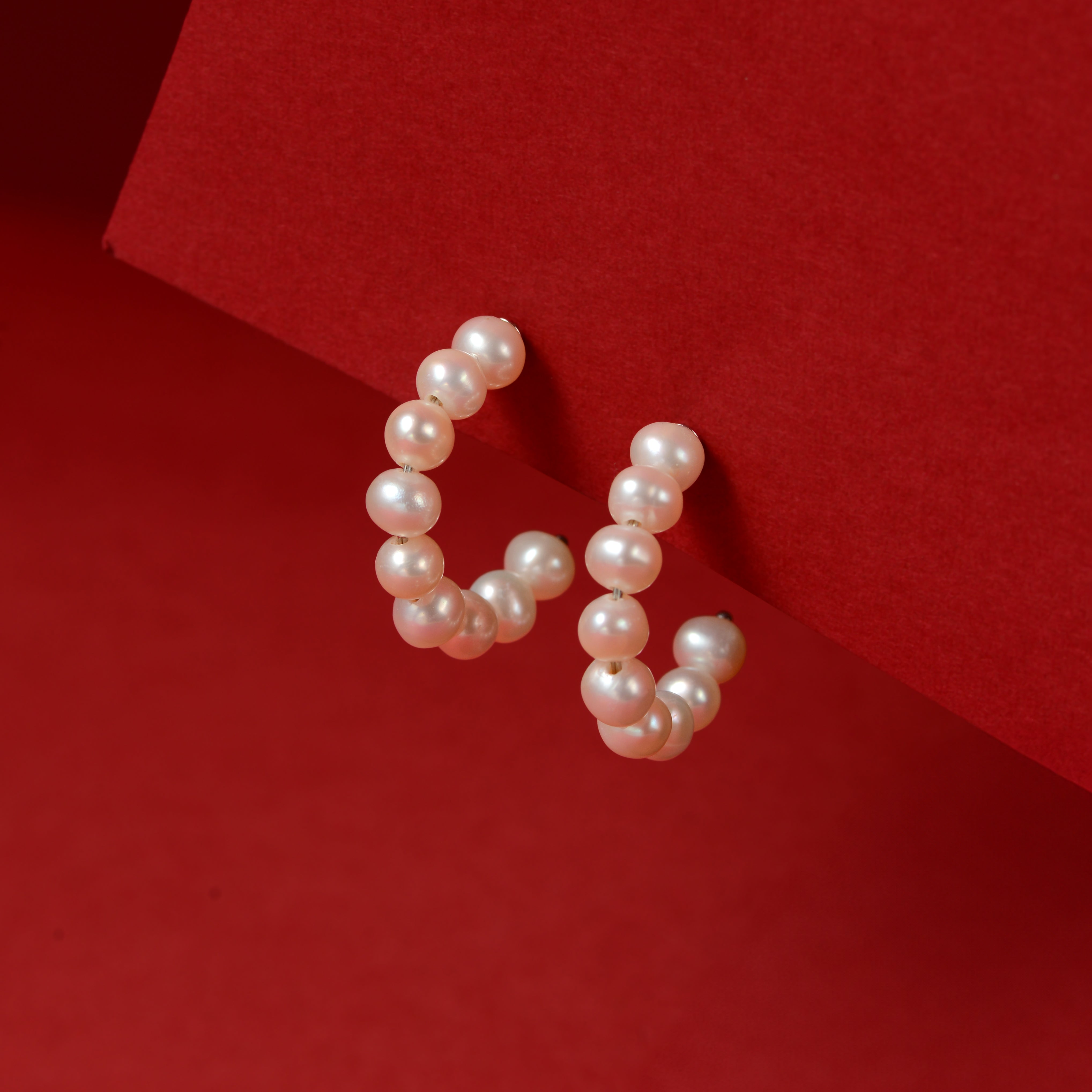 Pearl Stack (Pearl Hoop Earrings)