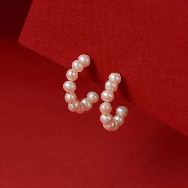 Pearl Stack (Pearl Hoop Earrings)