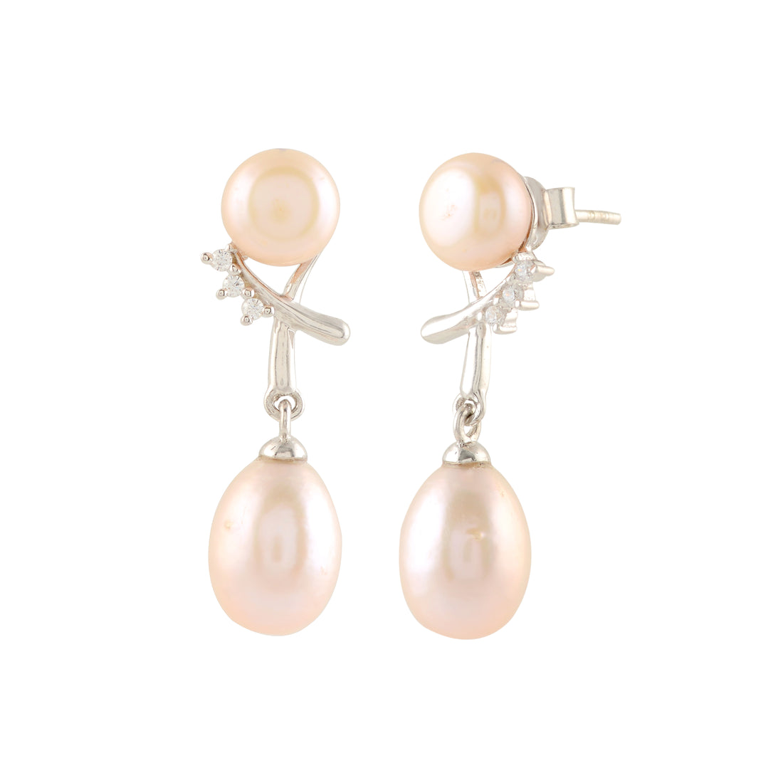 Timeless Elegance: Sterling Silver Pearl Drop Earrings