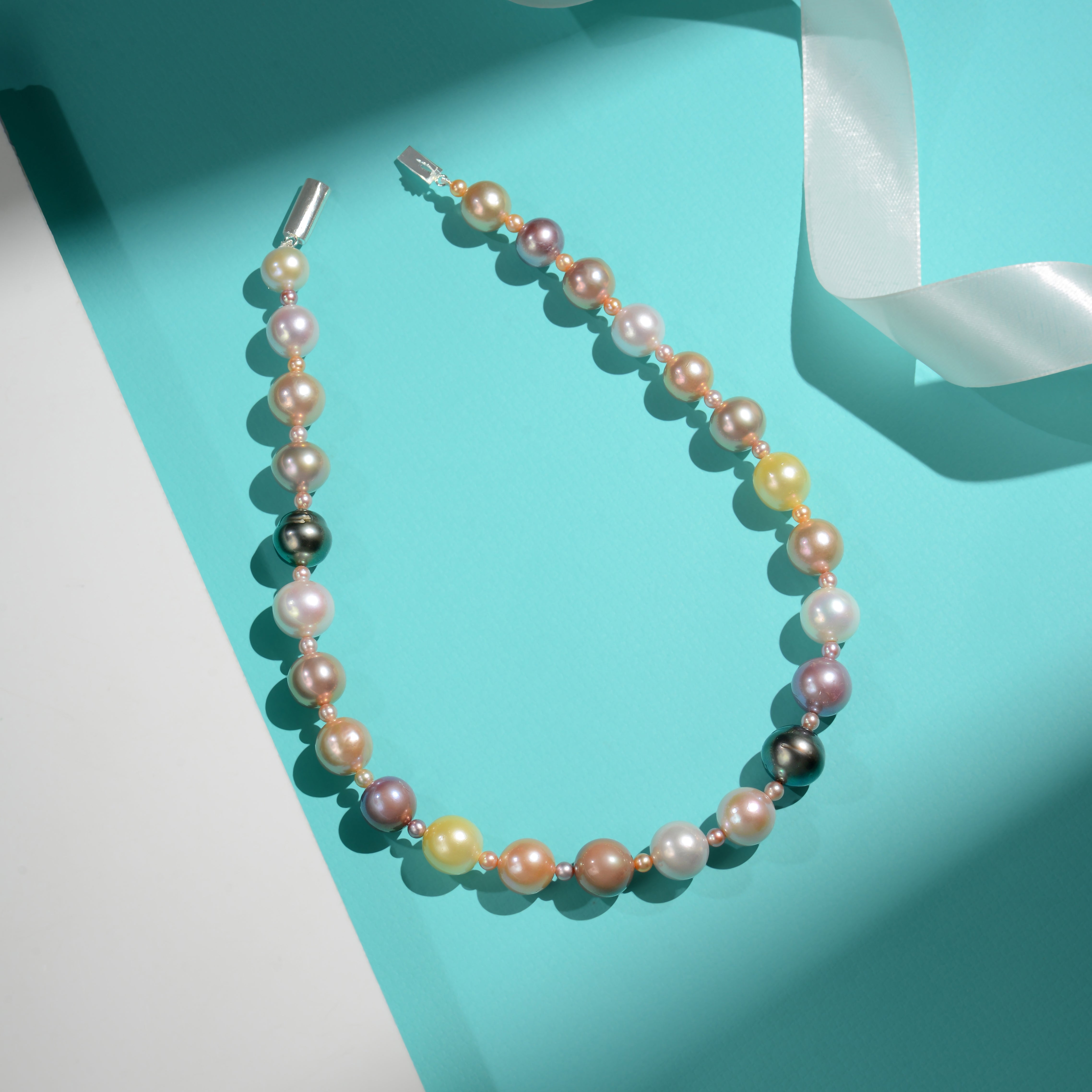 Radiant Multicolour Freshwater Pearl Necklace
