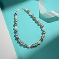 Multicolor Freshwater Pearl Necklace with Silver Accents