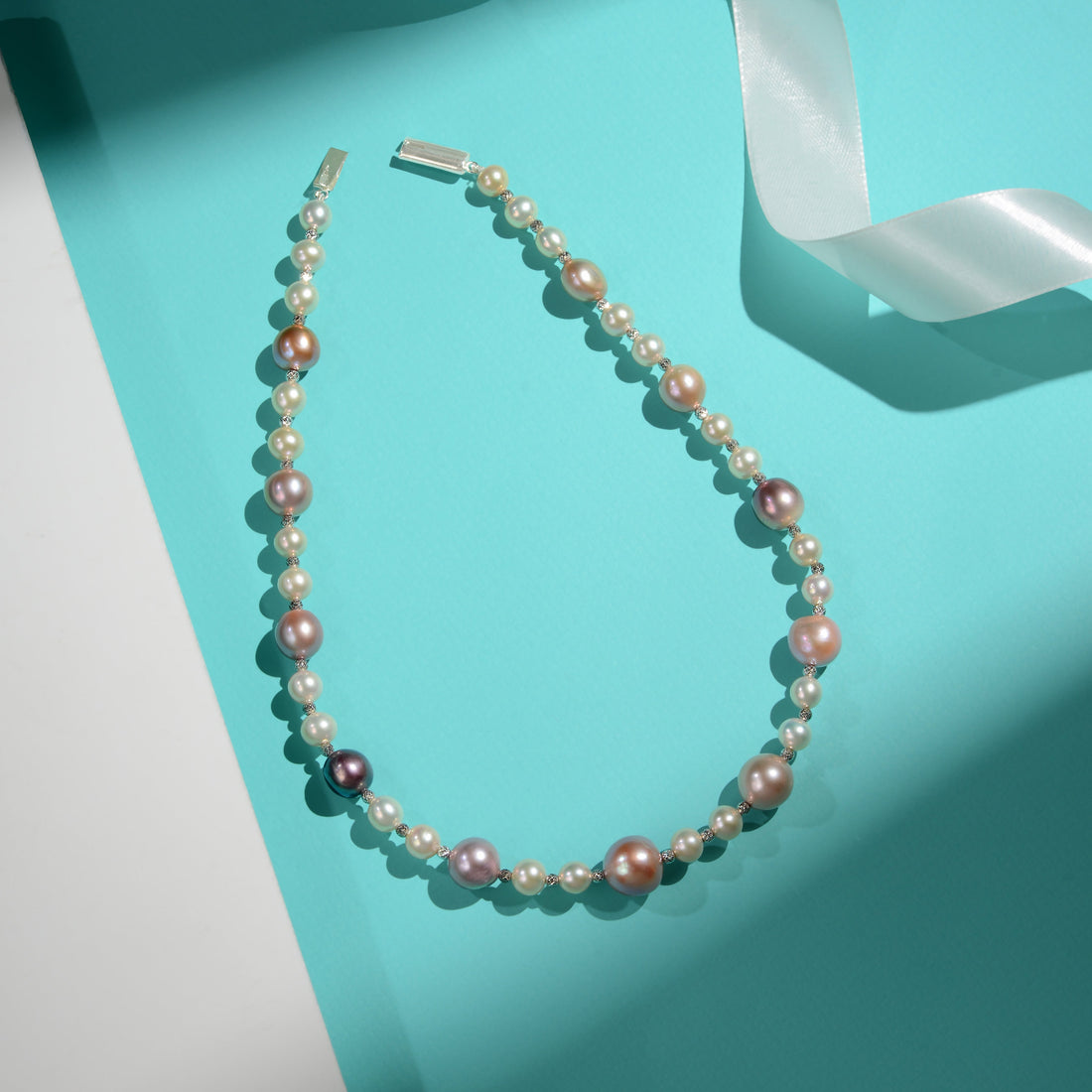 Multi-Color Shell Pearl Necklace