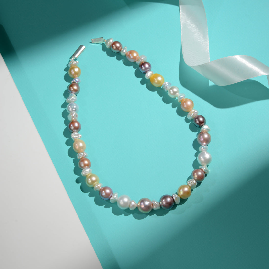 Multicoloured Baroque Pearl Necklace