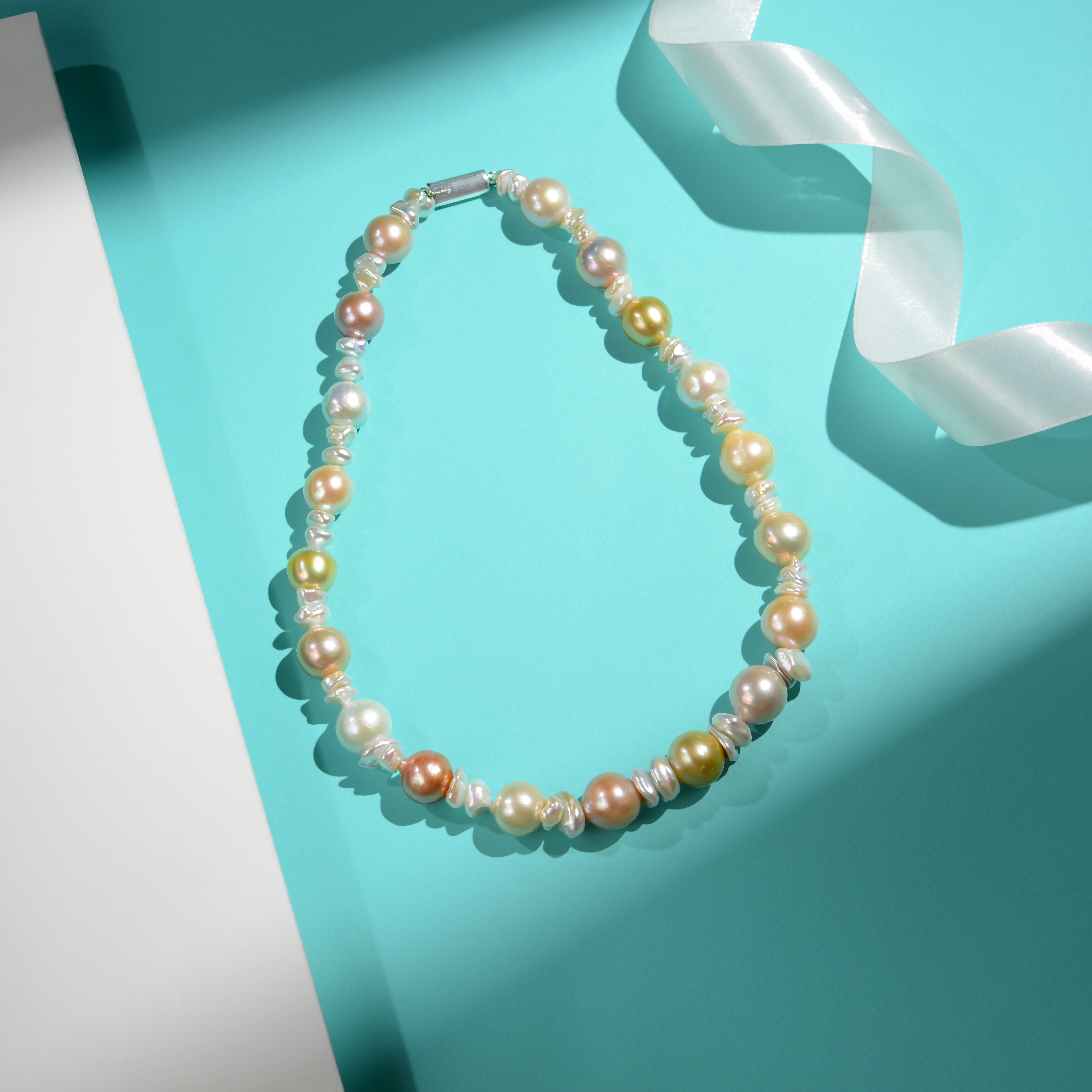 Multicolour Freshwater Baroque Pearl Necklace