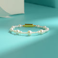 Classic Pearl Bracelet with Gold Tone Clasp
