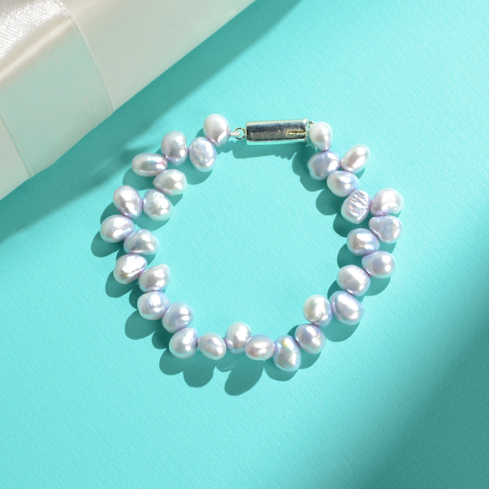 Asymmetric rice Pearl Bracelet (Chunky Rice Pearl Bracelet)