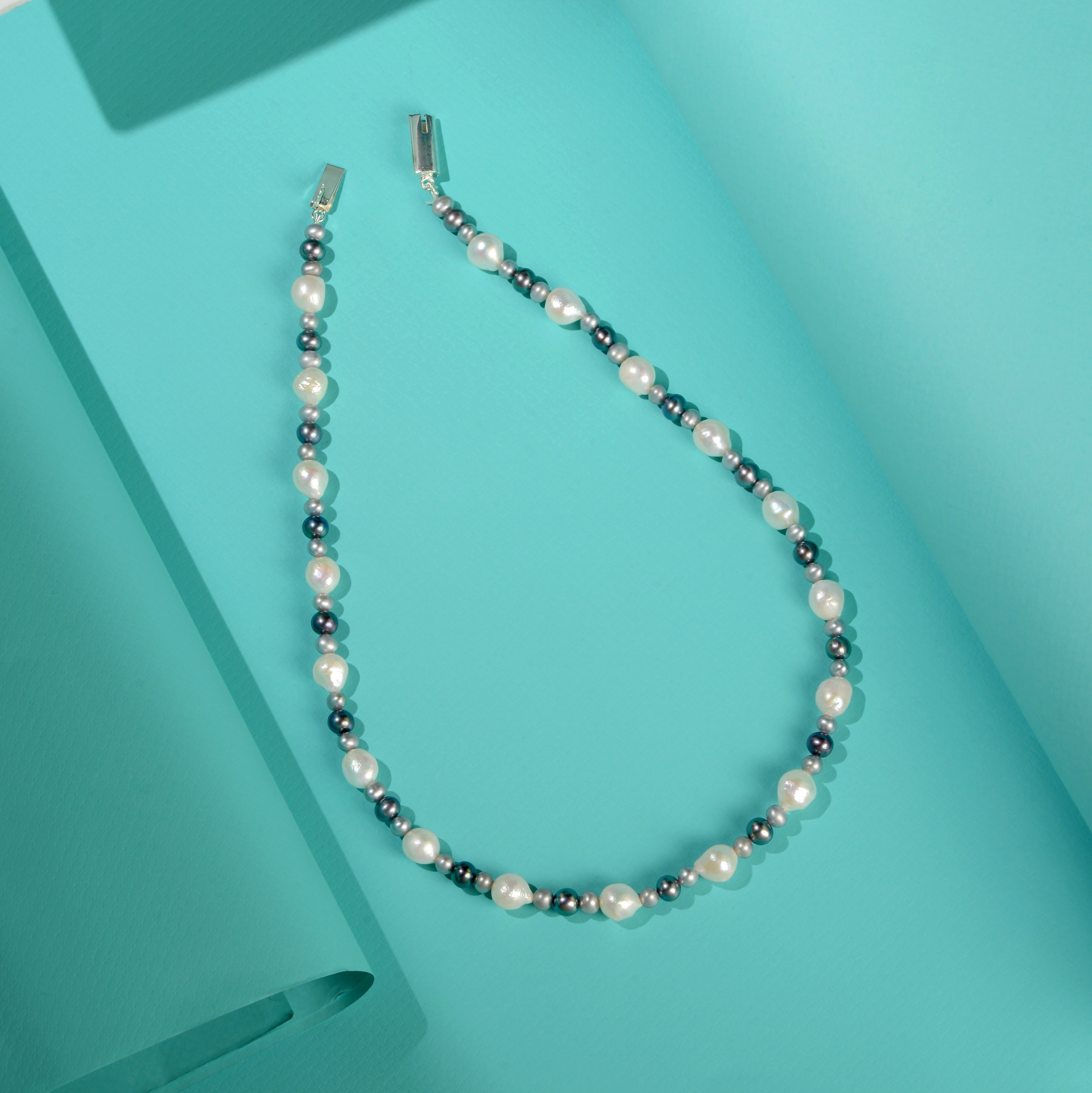 Classic Multi Colored Pearl Necklace