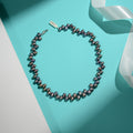 Single Strand Black Freshwater Rice Pearl String