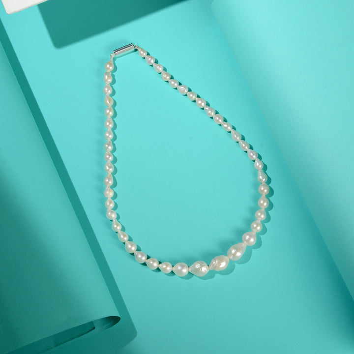 Natural Luster Graduated Pearl Necklace