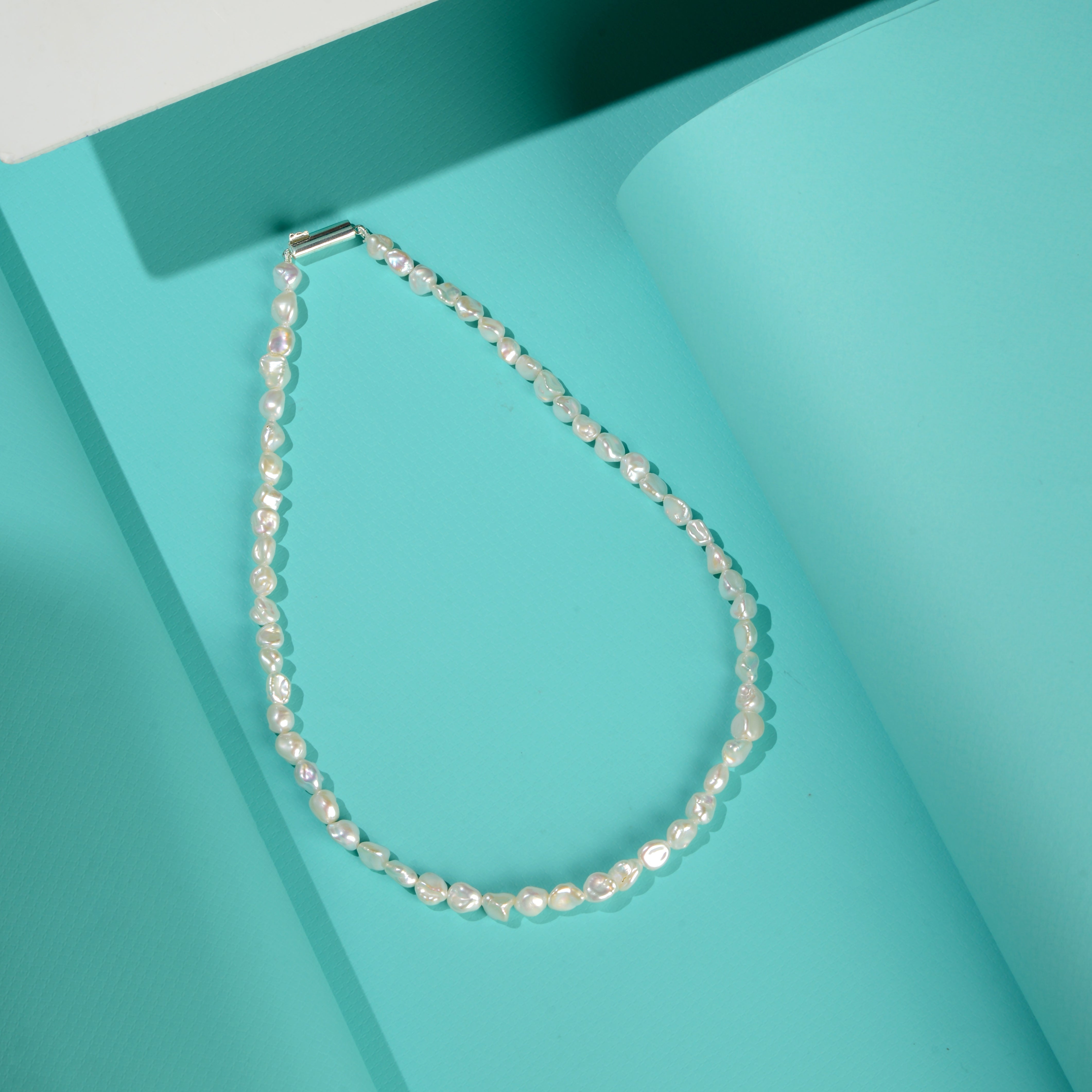 Classic White Baroque Pearl Necklace