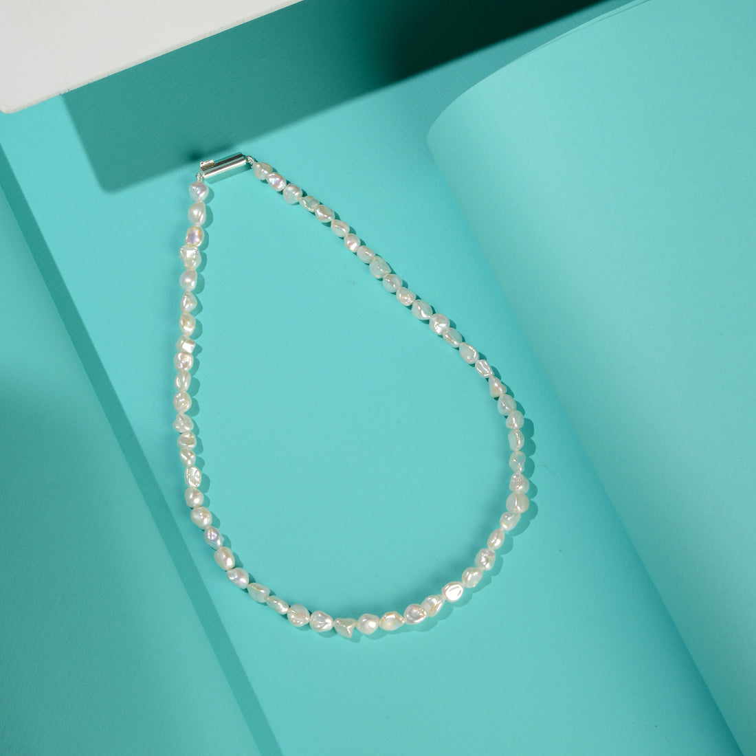 Classic White Baroque Pearl Necklace