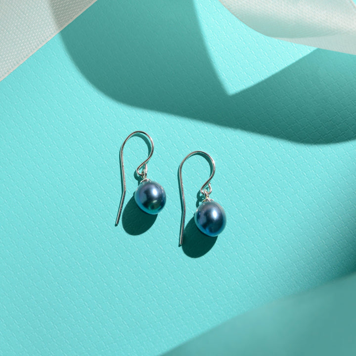 Pearl Drop Earrings in Sterling Silver