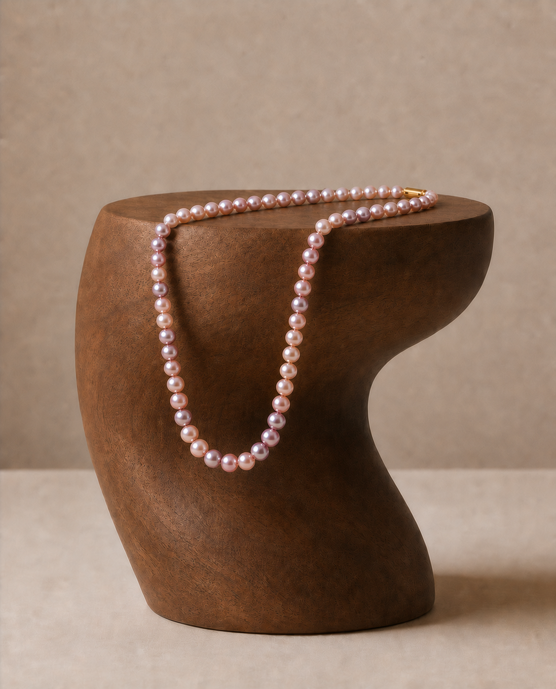 Rosé Luminé Pearl Necklace (Pink Freshwater Pearl String)