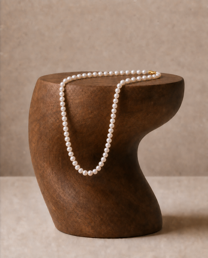Classic statement Pearl Necklace ( freshwater white pearls )