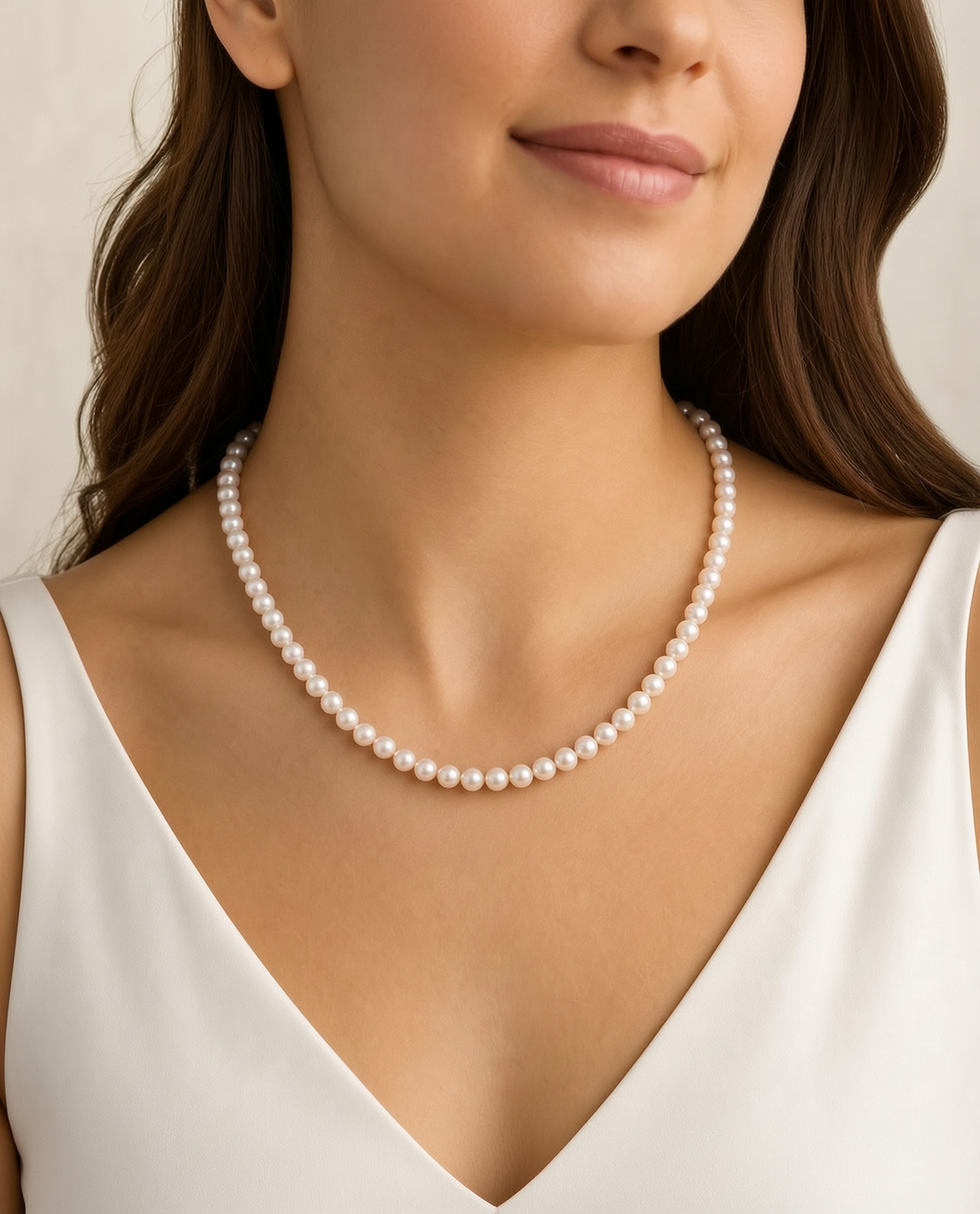 Classic statement Pearl Necklace ( freshwater white pearls )