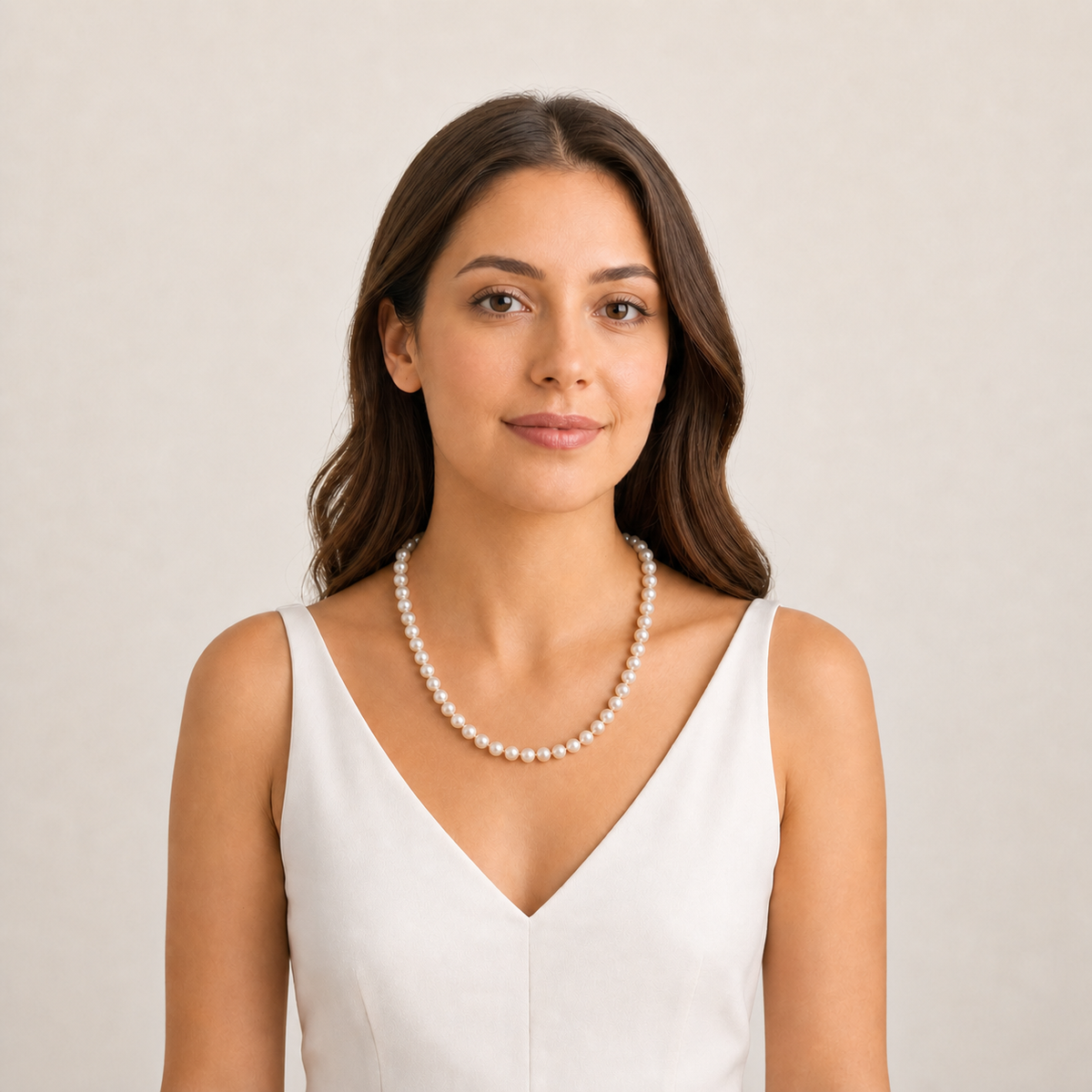 Classic statement Pearl Necklace ( freshwater white pearls )
