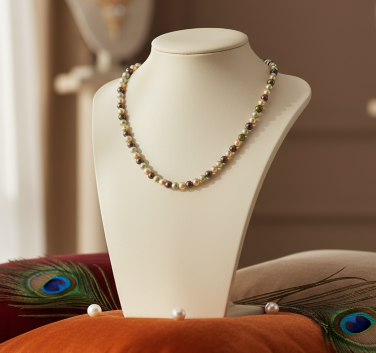 Elegant Multi-Color Freshwater Pearl String