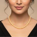 Luminous Yellow Pearls Necklace