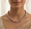 pinkish natural pearls necklace