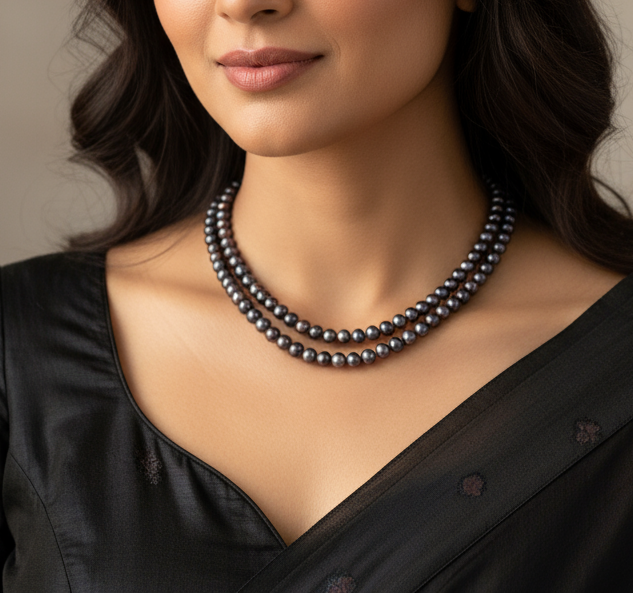 Multicolour pearls necklace