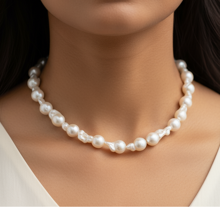 Baroque pearls necklace