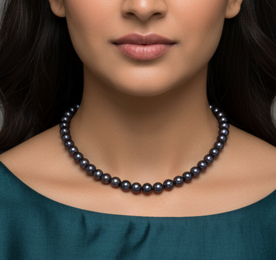 Elegant Grey Radiation Freshwater Pearl String