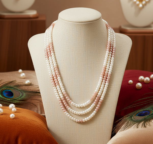 Poly Color freshwater pearls string