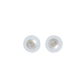Classic white Pearl studs ( fresh water white pearl studs )