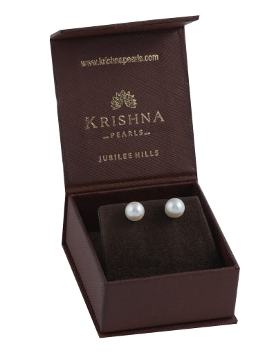 Fresh Water Round White  Color Pearl Earrings JT4883