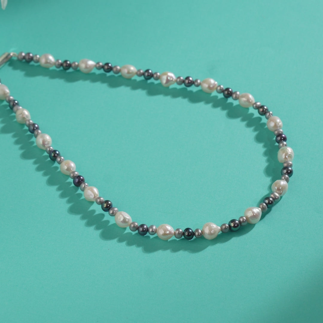 Classic Multi Colored Pearl Necklace