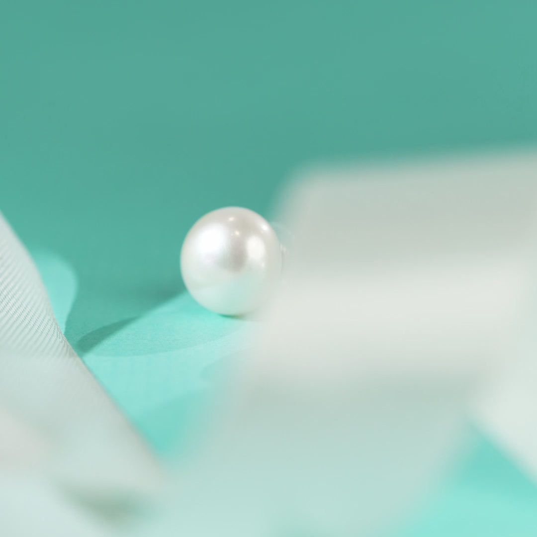 Lustrous Round Freshwater Pearl Stud Earrings