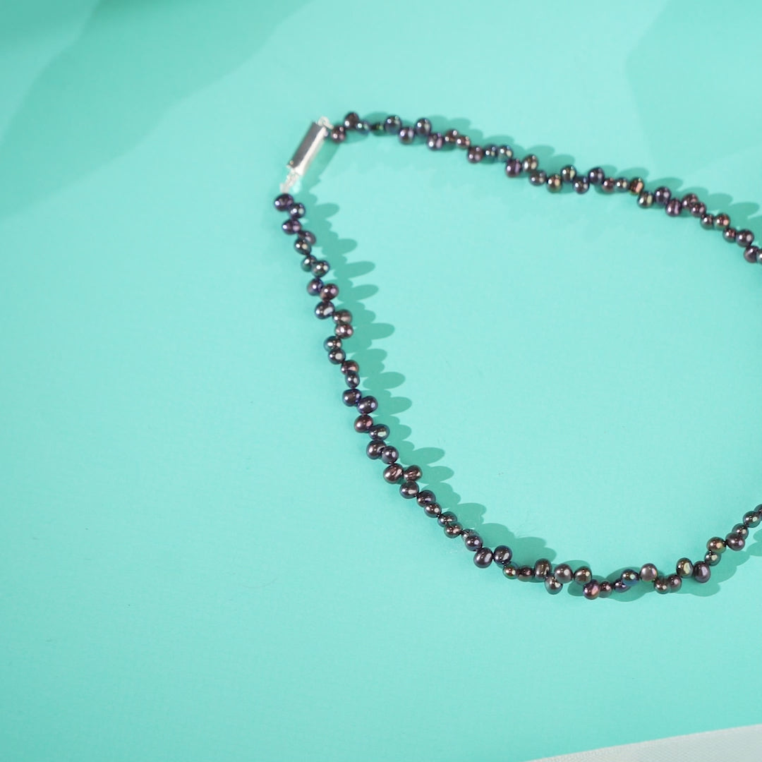 Black Freshwater Rice Pearl String