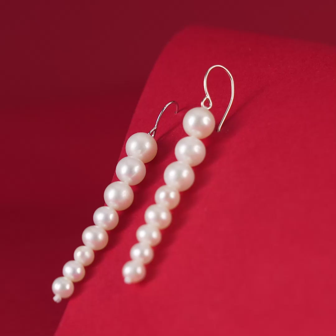 Pearl Descent (Pearl Drop Earrings)