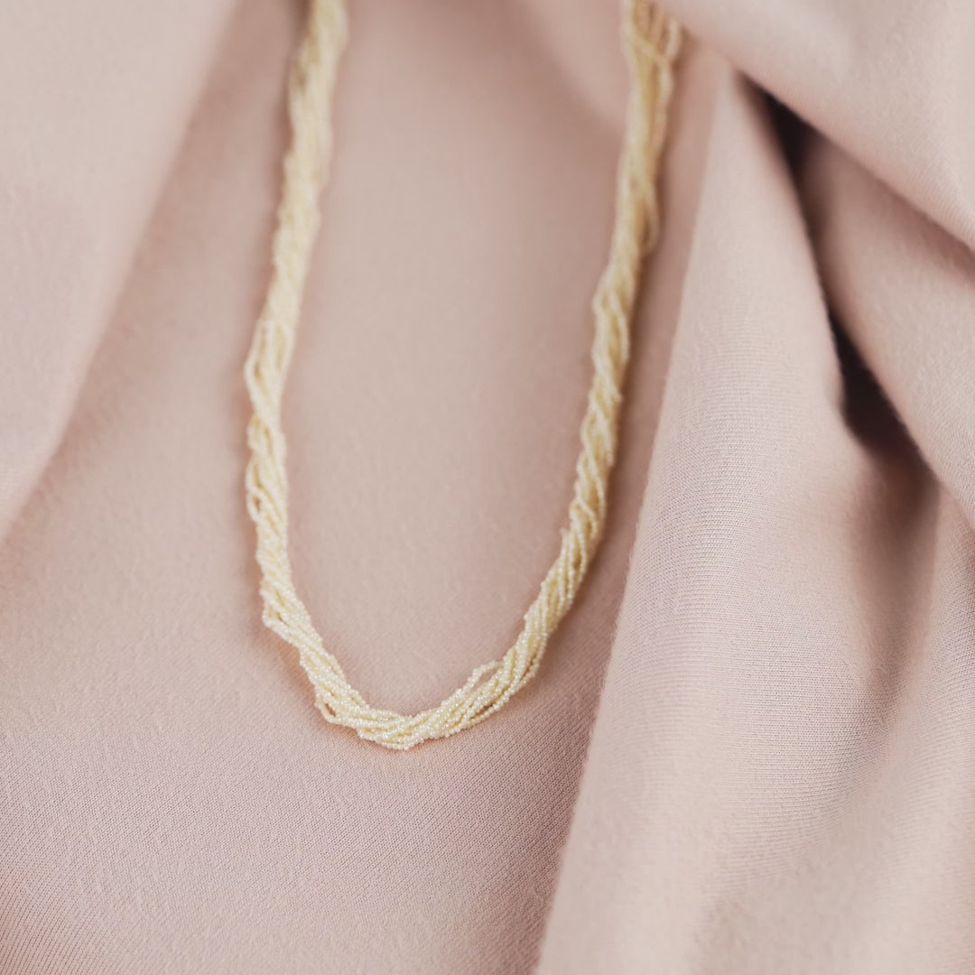 Twisted Seed Pearl Necklace