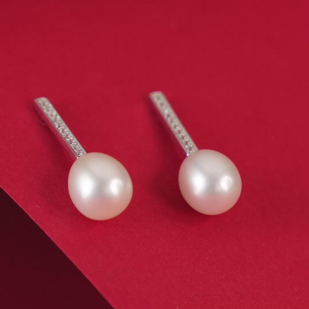 Pearl Linear Dew ( Pearl Drop Earrings)
