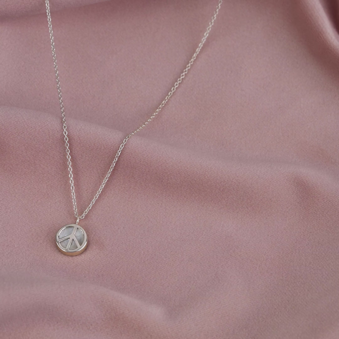 Peace Pendant on a Delicate Chain