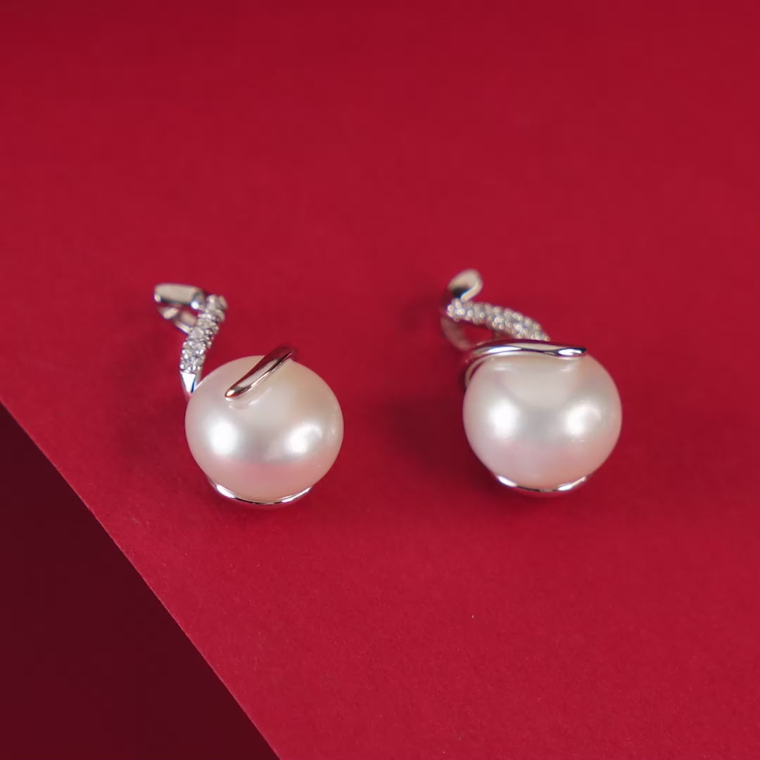 Pearl Embrace ( Pearl Drop Earrings)
