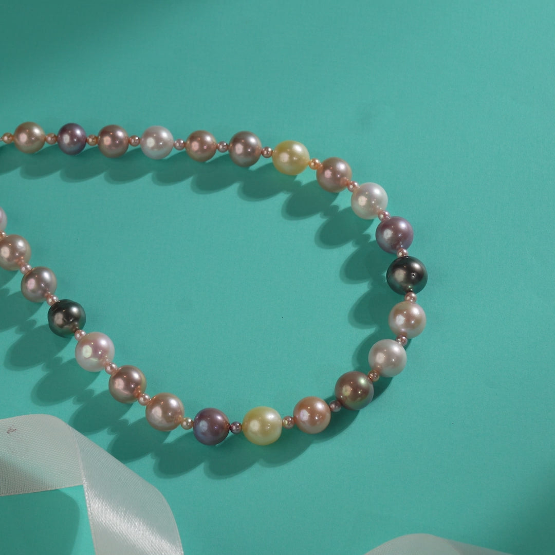 Radiant Multicolour Freshwater Pearl Necklace
