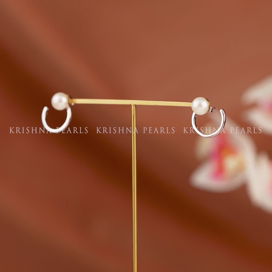 Graceful Pearl Stud Earrings