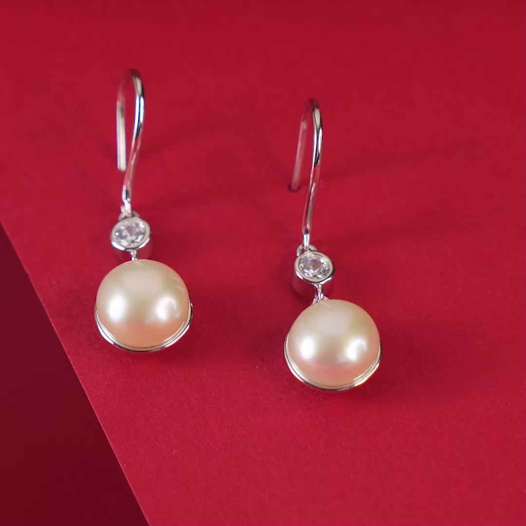 Pearl Accent (Pearl Drop Earrings)
