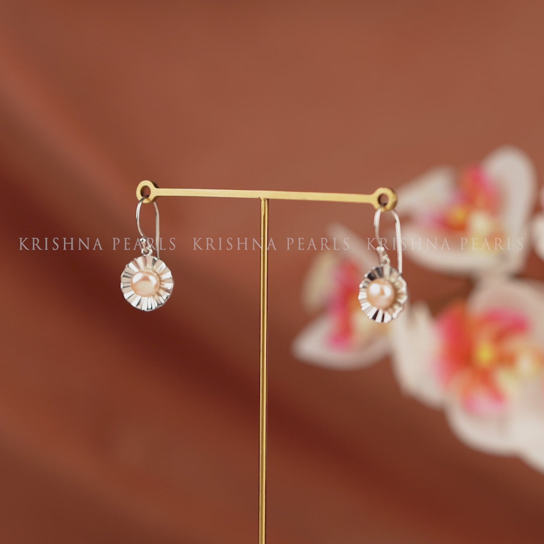 Sterling Silver Flower Design Earring