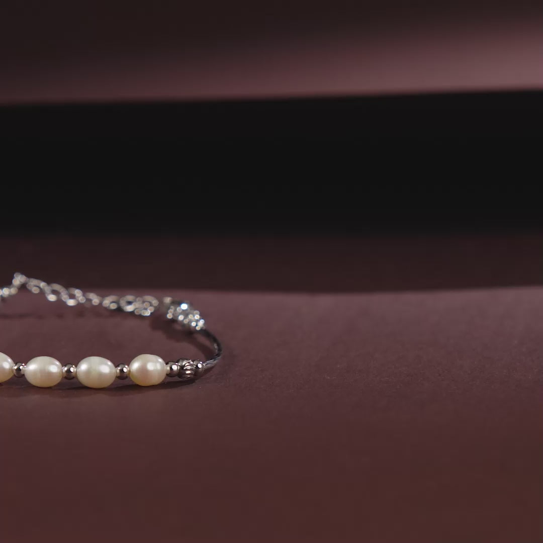 Timeless Pearl Bracelet (Sterling Silver Pearl Bracelet)