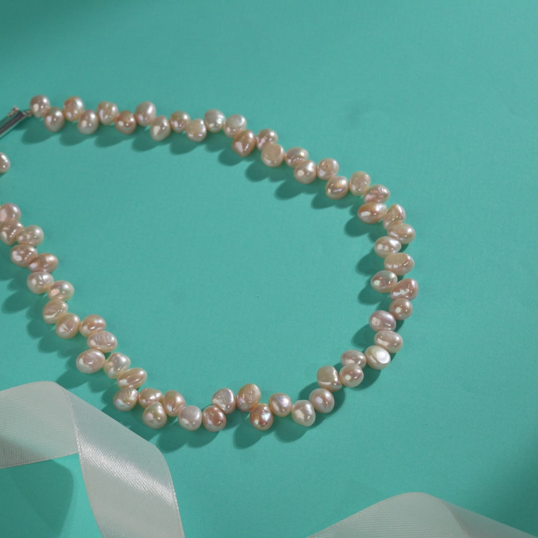 White Freshwater Rice Pearl String