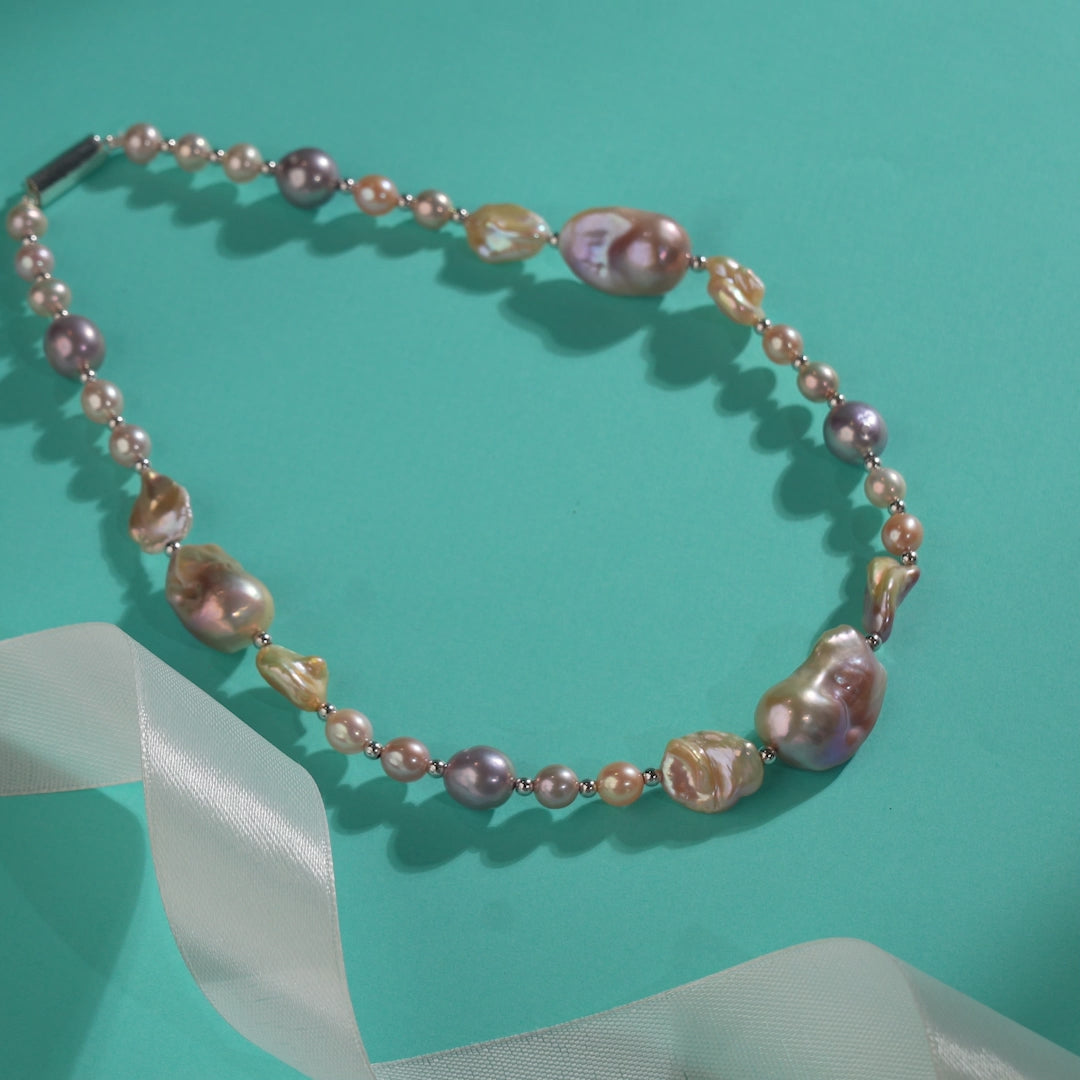 Multicolor Baroque Freshwater Pearl Necklace